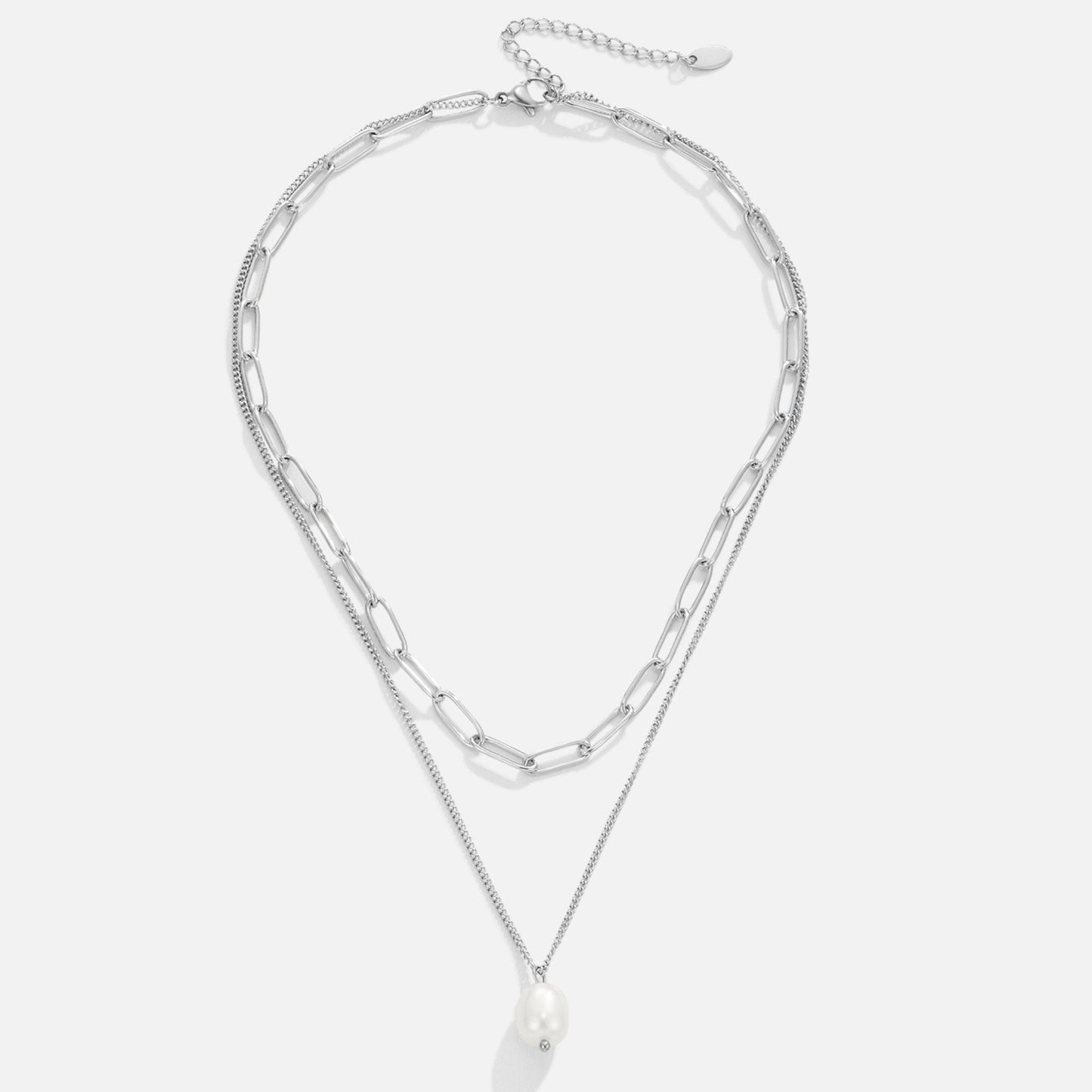Angela – Silverhalsband med pärlor