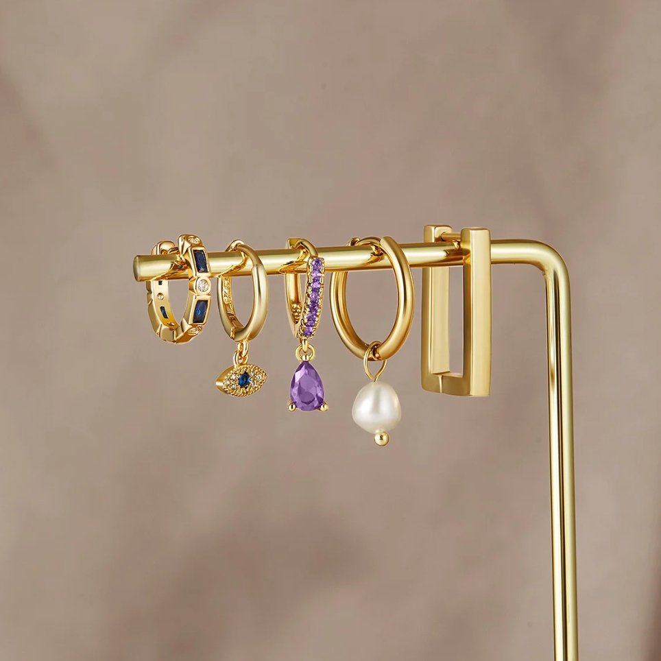 Lei örhängen med ögonmotiv