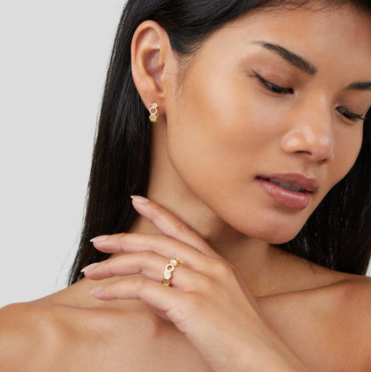 Elegant ring i guld med kristall