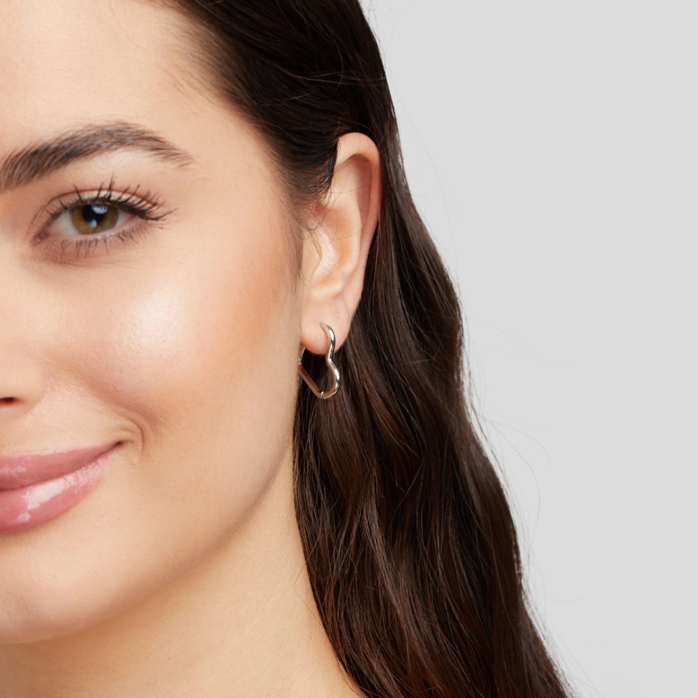 Hjärta Örhängen i Silver