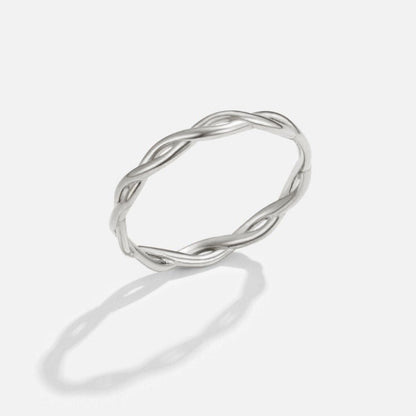 Infinity Snurrande Ring i 18K Silverfinish
