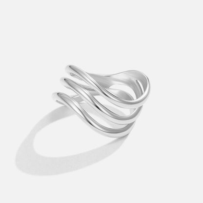 Kiya – silverring med lagerlook