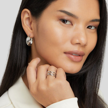 Kiya – silverring med lagerlook