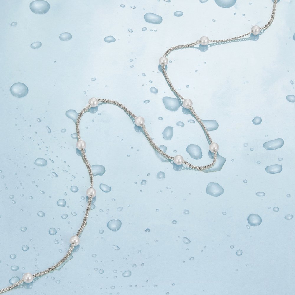 Nura Halsband med Sötvattenspärla i 18K Silverfinish