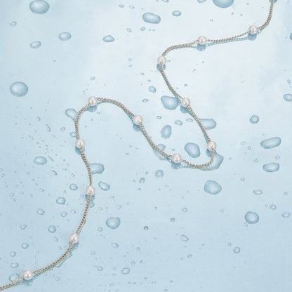 Nura Halsband med Sötvattenspärla i 18K Silverfinish