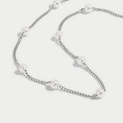 Nura Halsband med Sötvattenspärla i 18K Silverfinish