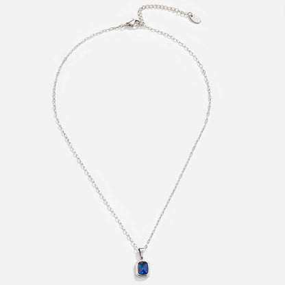 Silverhalsband med Ocean Blue-hänge